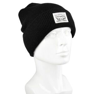 Levi's Black Ribbed Beanie